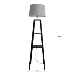 Dunelm Beaumont Wood Tripod Plant Black Floor Lamp -Dunelm Lights Sales 1000158530 alt04