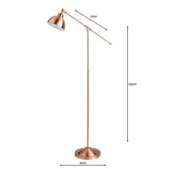 Dunelm Lever Arm Copper Floor Lamp -Dunelm Lights Sales 1000158531 alt04