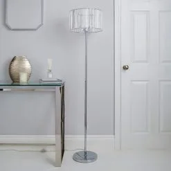 Dunelm Prism Chrome Floor Lamp -Dunelm Lights Sales 1000158557 alt01