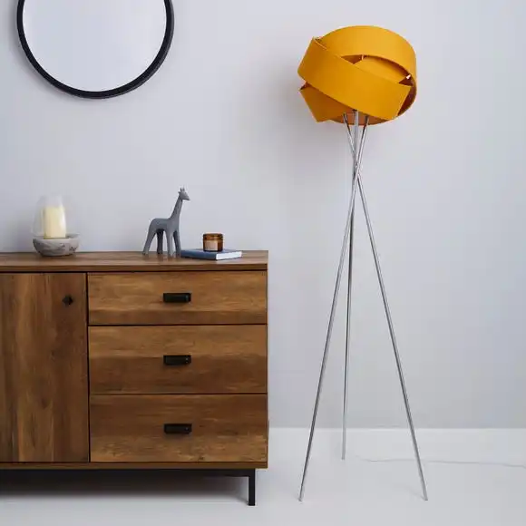 Dunelm Elements Harley Tripod Ochre Floor Lamp 2 Dunelm Elements Harley Tripod Ochre Floor Lamp - Image 2