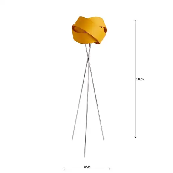 Dunelm Elements Harley Tripod Ochre Floor Lamp 5 Dunelm Elements Harley Tripod Ochre Floor Lamp - Image 5