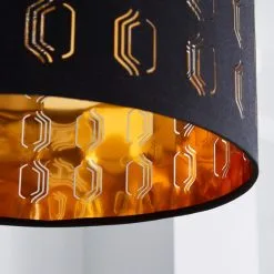 Dunelm Muscat Drum Lamp Shade 30cm Black -Dunelm Lights Sales 1000158560 alt02