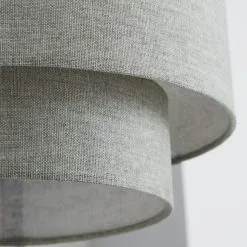 Dunelm Sara Two Tier Lamp Shade Grey -Dunelm Lights Sales 1000158577 alt02