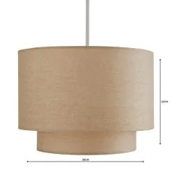 Dunelm Sara Two Tier Lamp Shade 30cm Natural -Dunelm Lights Sales 1000158580 alt04