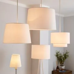 Dunelm Sara Tapered Lamp Shade 30cm White -Dunelm Lights Sales 1000158584 alt08