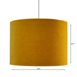 Dunelm Santos Drum Lamp Shade 36cm Ochre -Dunelm Lights Sales 1000158593 alt04
