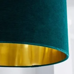 Dunelm Santos Drum Lamp Shade 36cm Green -Dunelm Lights Sales 1000158594 alt02