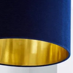 Dunelm Santos Drum Lamp Shade 36cm Navy -Dunelm Lights Sales 1000158595 alt02