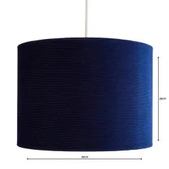 Dunelm Santos Drum Lamp Shade 36cm Navy -Dunelm Lights Sales 1000158595 alt04