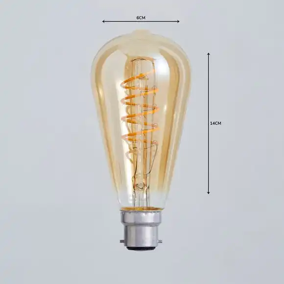 Status 4 Watt ST64 BC LED Spiral Filament Bulb 3 Status 4 Watt ST64 BC LED Spiral Filament Bulb - Image 3