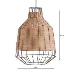 Dunelm Ohio Light Rattan Easy Fit Pendant -Dunelm Lights Sales 1000158654 alt04