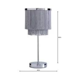 Dunelm Jaz Fringe Grey Table Lamp -Dunelm Lights Sales 1000158704 alt04