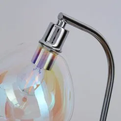Elements Latisha Iridescent Glass Marble Base Task Desk Lamp -Dunelm Lights Sales 1000158723 alt02