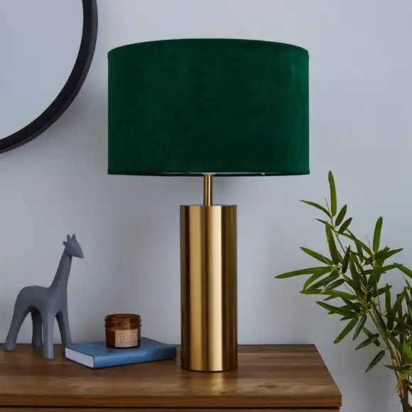 Dunelm Nesa Brushed Gold And Bottle Green Touch Table Lamp 2 Dunelm Nesa Brushed Gold And Bottle Green Touch Table Lamp - Image 2