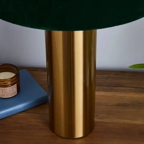 Dunelm Nesa Brushed Gold And Bottle Green Touch Table Lamp 3 Dunelm Nesa Brushed Gold And Bottle Green Touch Table Lamp - Image 3