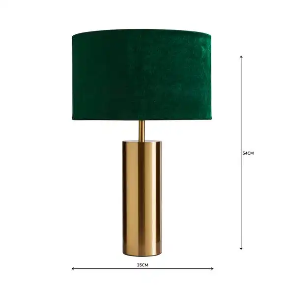 Dunelm Nesa Brushed Gold And Bottle Green Touch Table Lamp 5 Dunelm Nesa Brushed Gold And Bottle Green Touch Table Lamp - Image 5