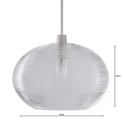 Dunelm Sabrina Glass Easy Fit Pendant -Dunelm Lights Sales 1000158731 alt04