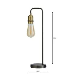 Dunelm Marsden Nickel Industrial Table Lamp And Bulb -Dunelm Lights Sales 1000158732 alt04