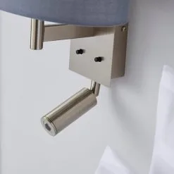 Dunelm Reader Shaded Grey Wall Light -Dunelm Lights Sales 1000158737 alt02