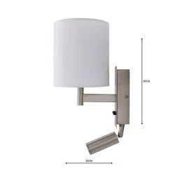 Dunelm Reader Shaded Ivory Wall Light -Dunelm Lights Sales 1000158738 alt04