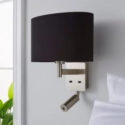 Dunelm Reader Shaded Black Wall Light -Dunelm Lights Sales 1000158739 alt01