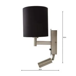 Dunelm Reader Shaded Black Wall Light -Dunelm Lights Sales 1000158739 alt04