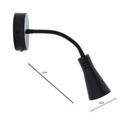 Dunelm Nola Adjustable Easy Fit Plug In Wall Light Black 10 Dunelm Nola Adjustable Easy Fit Plug In Wall Light Black -Dunelm Lights Sales 1000158740 alt04