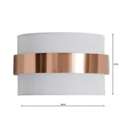 Dunelm Joey Ivory Shaded Copper Wall Light -Dunelm Lights Sales 1000158743 alt04