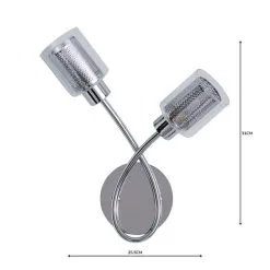 Dunelm Grace 2 Light Chrome Wall Light -Dunelm Lights Sales 1000158745 alt04