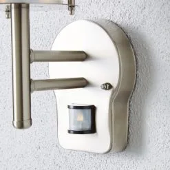 Dunelm Derek PIR Sensor Glass Steel Outdoor Wall Light -Dunelm Lights Sales 1000158750 alt03