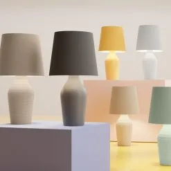 Dunelm Ava Stoneware Ochre Table Lamp -Dunelm Lights Sales 1000163940 alt06