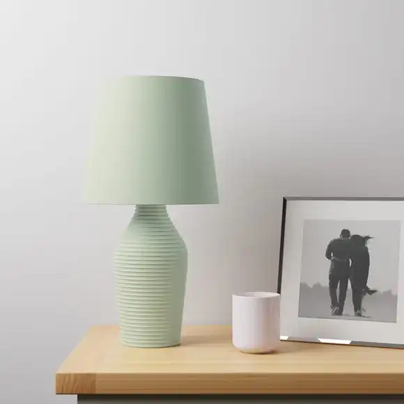 Dunelm Luna Stoneware Sage Green Table Lamp 2 Dunelm Luna Stoneware Sage Green Table Lamp - Image 2