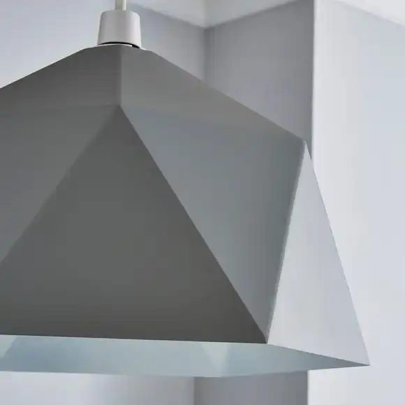 Dunelm Lily Geometric Easy Fit Pendant Grey 3 Dunelm Lily Geometric Easy Fit Pendant Grey - Image 3