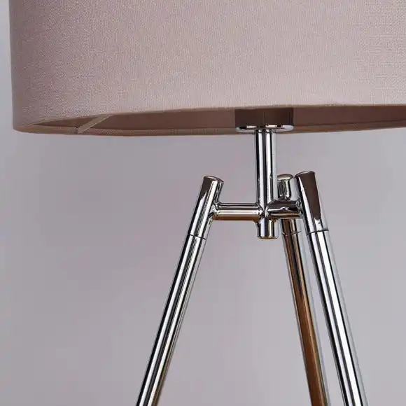 Dunelm Nora Tripod Table Lamp Chrome 3 Dunelm Nora Tripod Table Lamp Chrome - Image 3