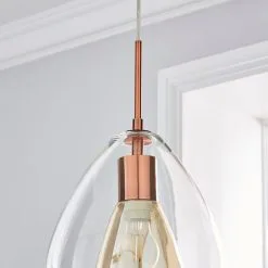 Dunelm Eden Pendant Ceiling Fitting Copper -Dunelm Lights Sales 1000165065 alt02