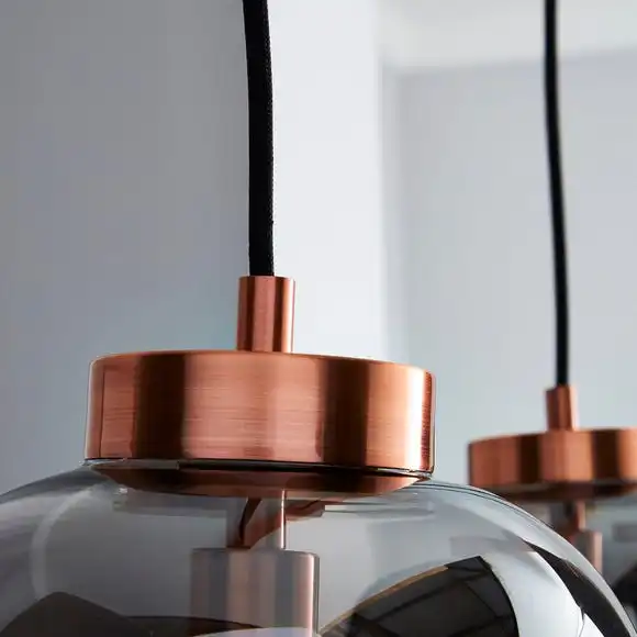 Dunelm Hunter 3 Light Glass Diner Bar Ceiling Fitting 3 Dunelm Hunter 3 Light Glass Diner Bar Ceiling Fitting - Image 3