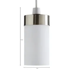 Dunelm Ferris Satin Nickel Easy Fit Pendant -Dunelm Lights Sales 1000169151 alt07