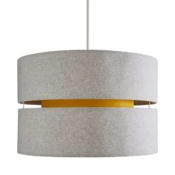 Dunelm Frea Lennox 45cm Ochre Drum Shade -Dunelm Lights Sales 1000169157 alt04