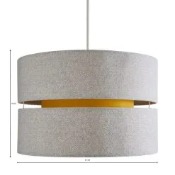 Dunelm Frea Lennox 45cm Ochre Drum Shade -Dunelm Lights Sales 1000169157 alt07