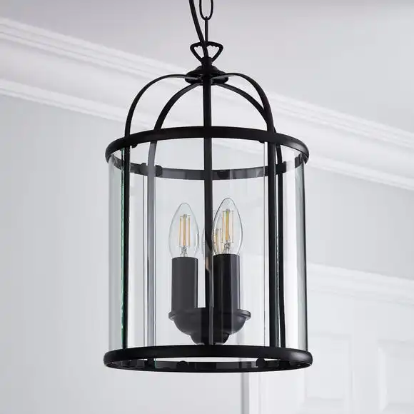 Dunelm Hurricane Matt Black 3 Light Pendant Ceiling Fitting 2 Dunelm Hurricane Matt Black 3 Light Pendant Ceiling Fitting - Image 2