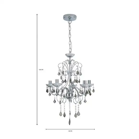 Dunelm Sophy 5 Light Chandelier 6 Dunelm Sophy 5 Light Chandelier - Image 6