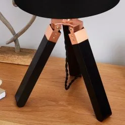 Dunelm Trio Tripod Black And Copper Table Lamp -Dunelm Lights Sales 1000169252 alt03