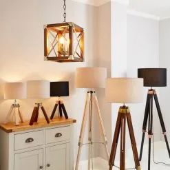 Dunelm Trio Tripod Black And Copper Table Lamp -Dunelm Lights Sales 1000169252 alt05