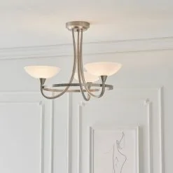 Vogue Lighting Vogue Cagney 3 Light Semi Flush Ceiling Fitting Chrome -Dunelm Lights Sales 1000169429 alt02