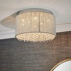 Vogue Lighting Vogue Galina 10 Light Crystal Flush Fitting Chrome -Dunelm Lights Sales 1000169443 alt02