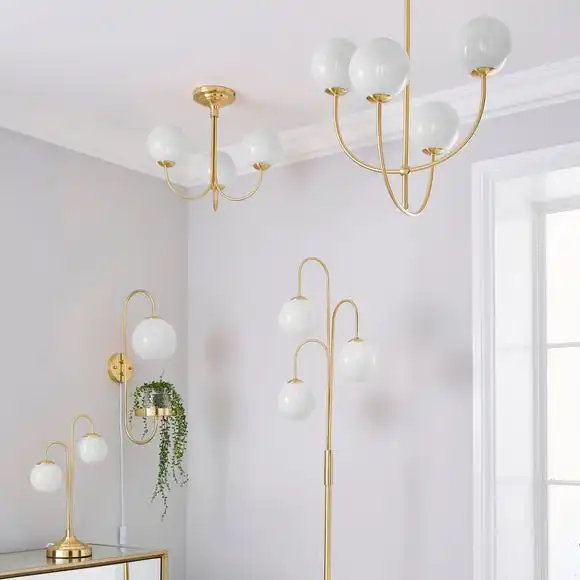 Dunelm Gigi 3 Light Gold Floor Lamp 6 Dunelm Gigi 3 Light Gold Floor Lamp - Image 6