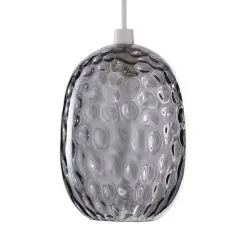 Dunelm Elodie Dimpled Glass Easy Fit Pendant Grey Lustre -Dunelm Lights Sales 1000180647 alt05