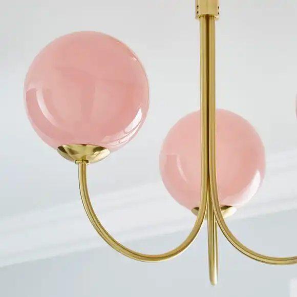 Dunelm Gigi Semi Flush Pink Ceiling Fitting 4 Dunelm Gigi Semi Flush Pink Ceiling Fitting - Image 4