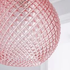 Dunelm Elodie Faceted Glass Easy Fit Pendant Blush Lustre -Dunelm Lights Sales 1000180657 alt02