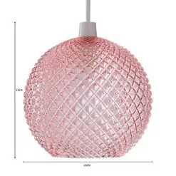 Dunelm Elodie Faceted Glass Easy Fit Pendant Blush Lustre -Dunelm Lights Sales 1000180657 alt07